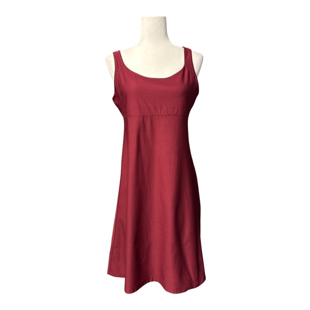 Kuhl Mountain Culture Dress Burgundy Red Empire Waist Technikore Womens Medium